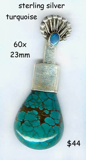 sterling pendant turquoise